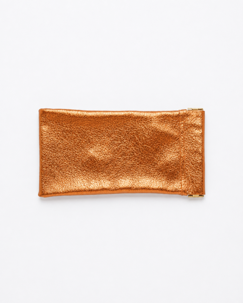 Eye Glass Case - Metallic - Orange