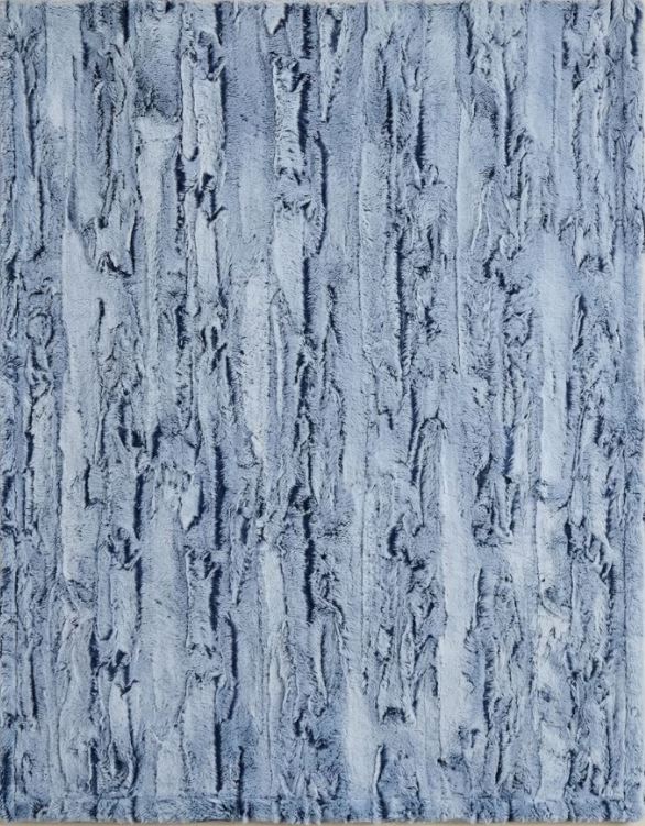 Aspen Throw in Chambray, plush faux-fur blanket