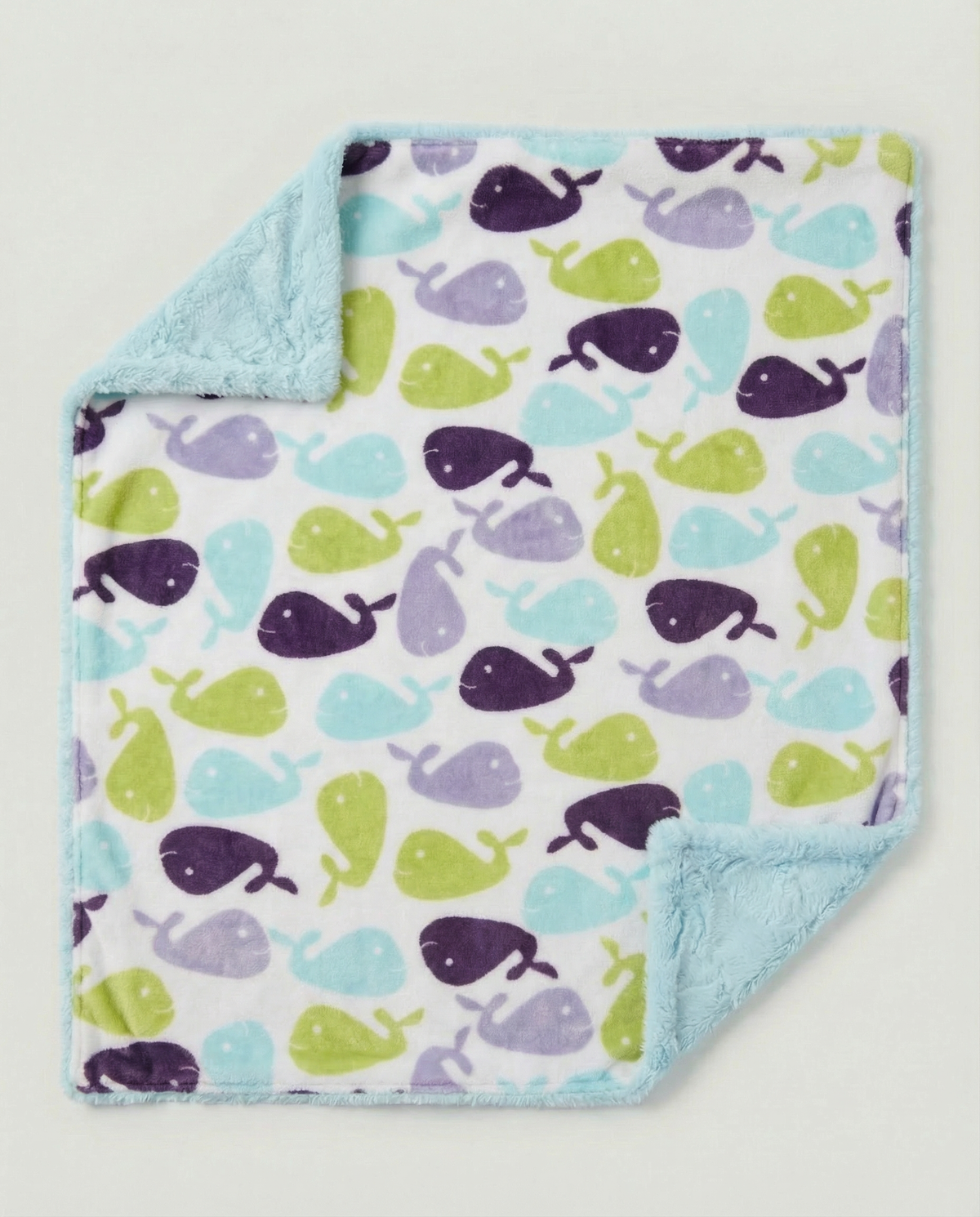Baby Blanket - Whales in Blue
