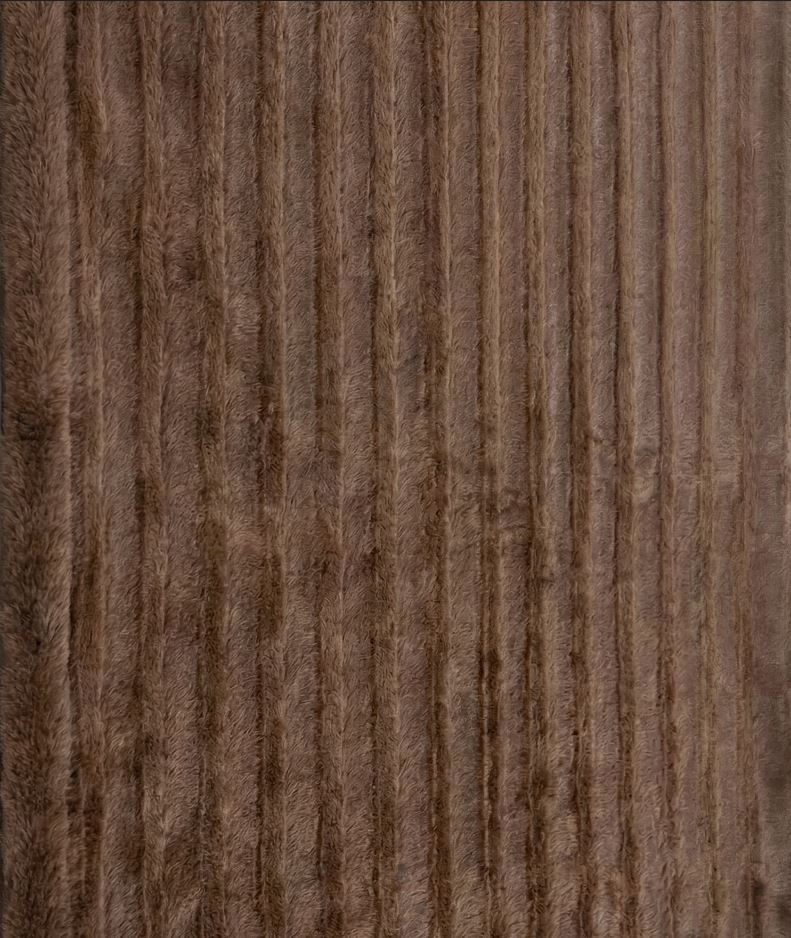 Channels Throw in Chocolate, sculpted faux-fur blanket