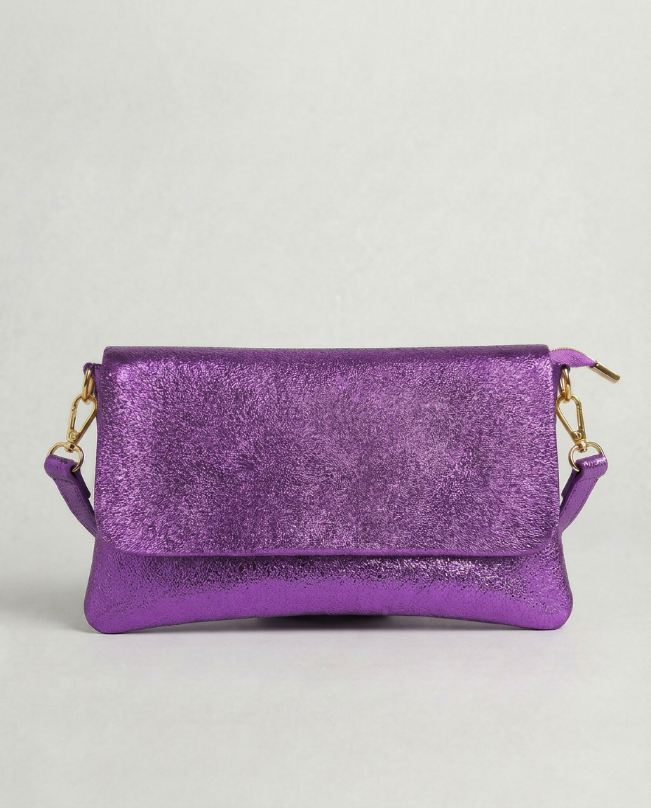 Crossbody Bag - Metallic Leather - Purple (Limited Edition)
