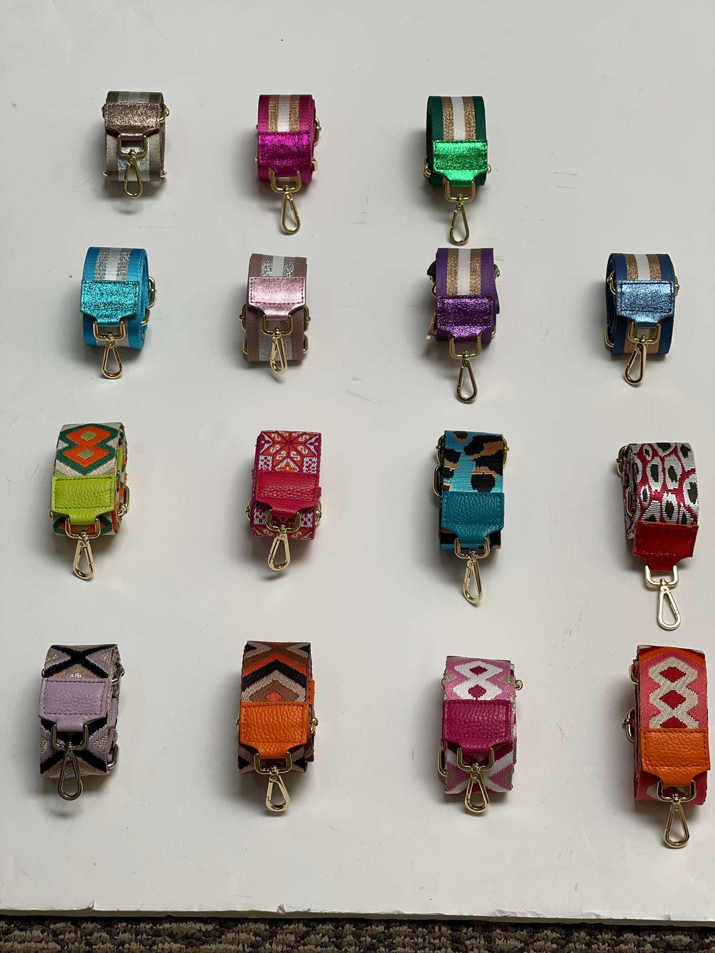 Guitar Belt Strap - Malaga Pink and Magenta