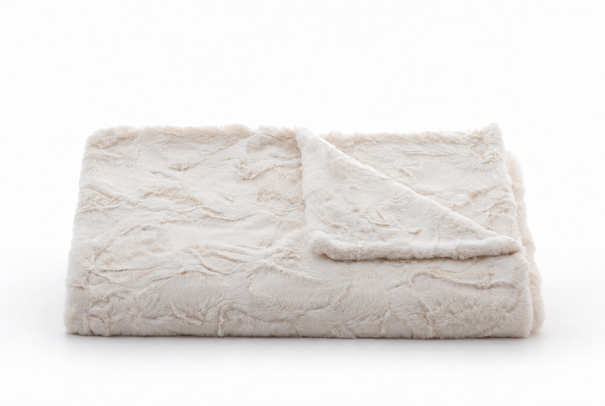 Lux Rabbit Throw - Ivory