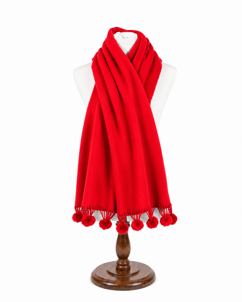 Pom Pom Wrap – Red