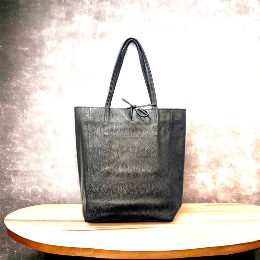 Tote bag - Pebble Leather - Black