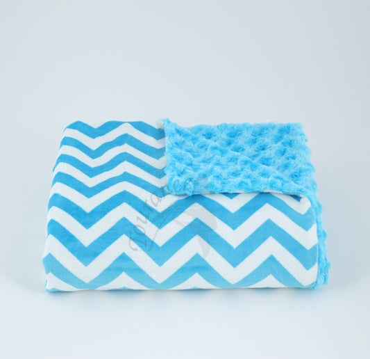Chevron Blanket In Turquoise with Tourance watermark