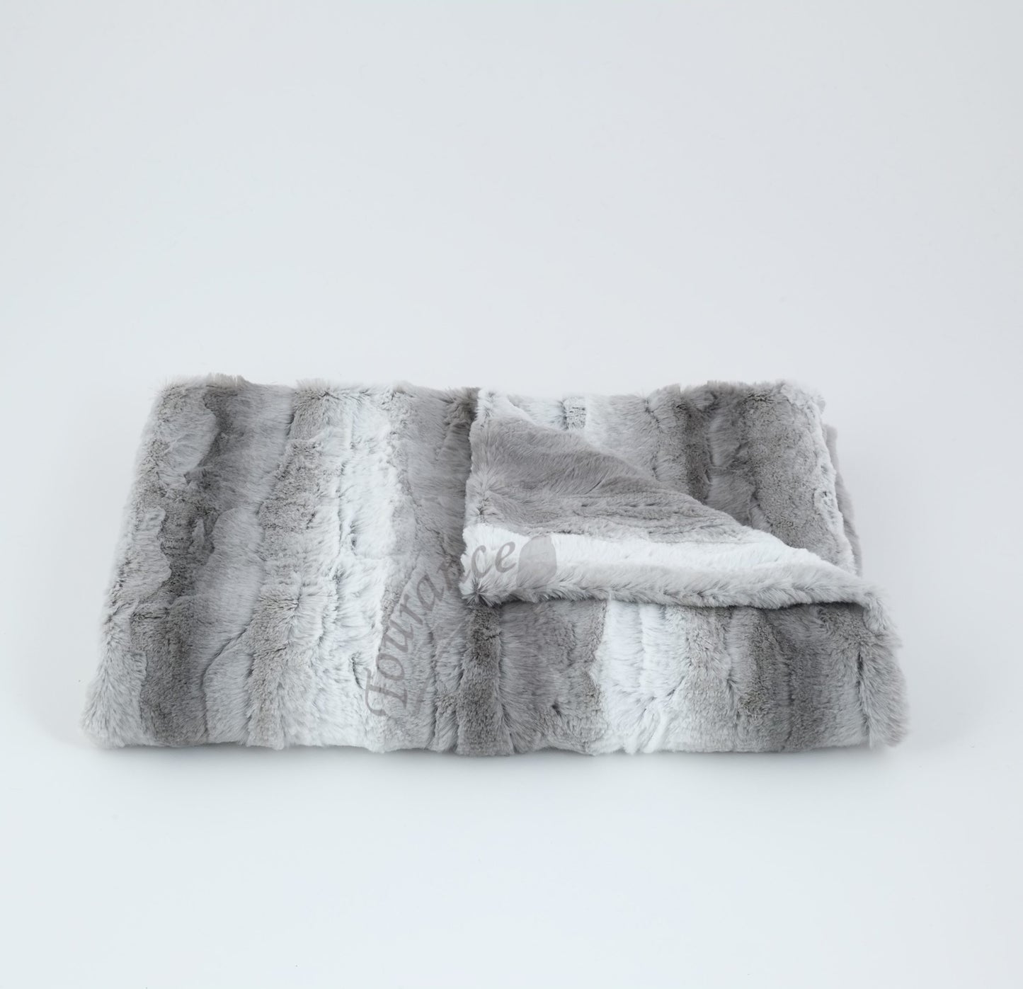 Laurent Grey Baby Blanket with Tourance watermark zoomed