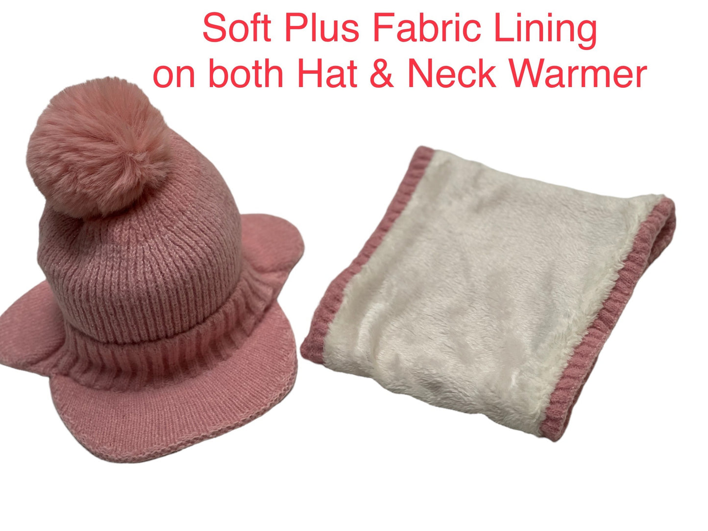 Soft Plus Fabric Lining on both hat and neck warmer