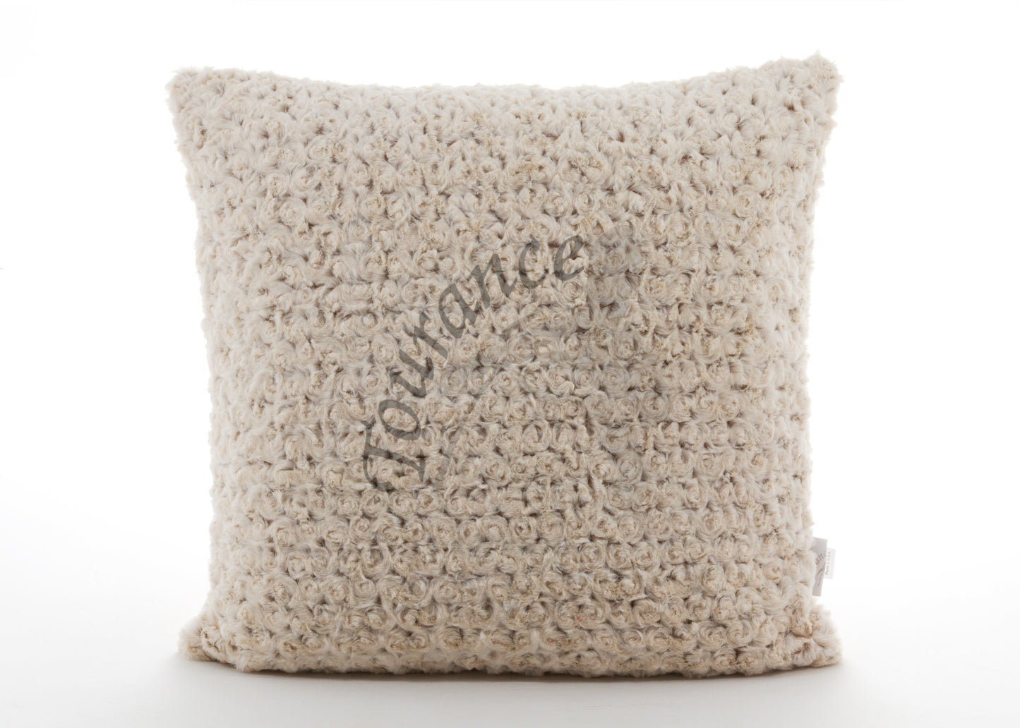 Rosebud Duotone Square Pillow in Cream & Sahara