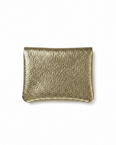 Mini Coin Suede Wallet - Antique Gold Two-Tone, view 2