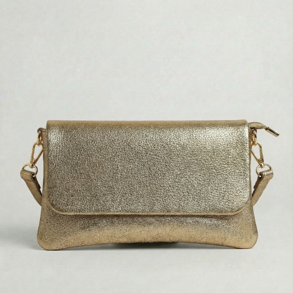 Crossbody Bag - Metallic Leather - Antique Gold (Limited Edition)