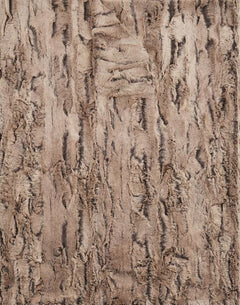Aspen Throw in Chestnut, plush faux-fur blanket, view 1