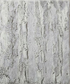 Aspen Throw in Silver, plush faux-fur blanket, view 1
