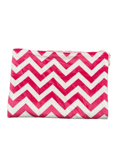 Chevron Blanket In Hot Pink, view 2