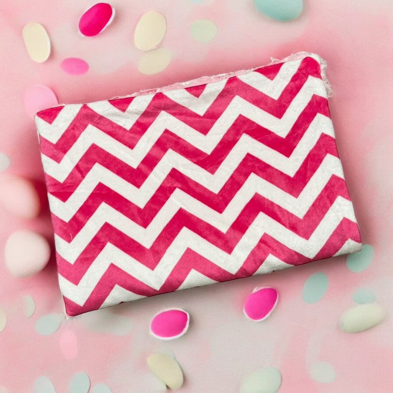 Chevron baby blanket in hot pink