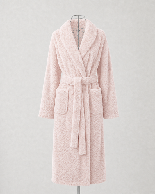 Milo Hooded Robe – Blush