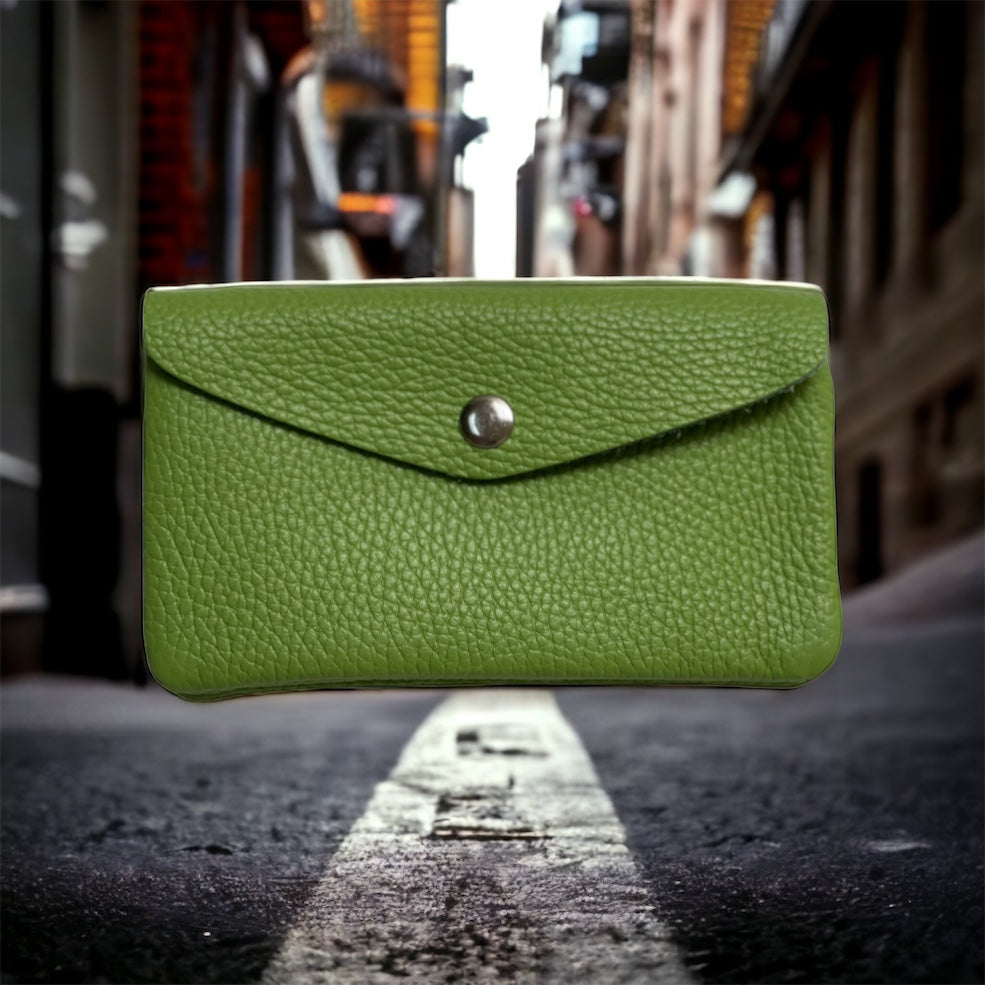 Coin Wallet - Pebble Leather - Green