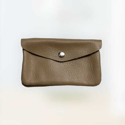 Coin Wallet - Pebble Leather - Khaki