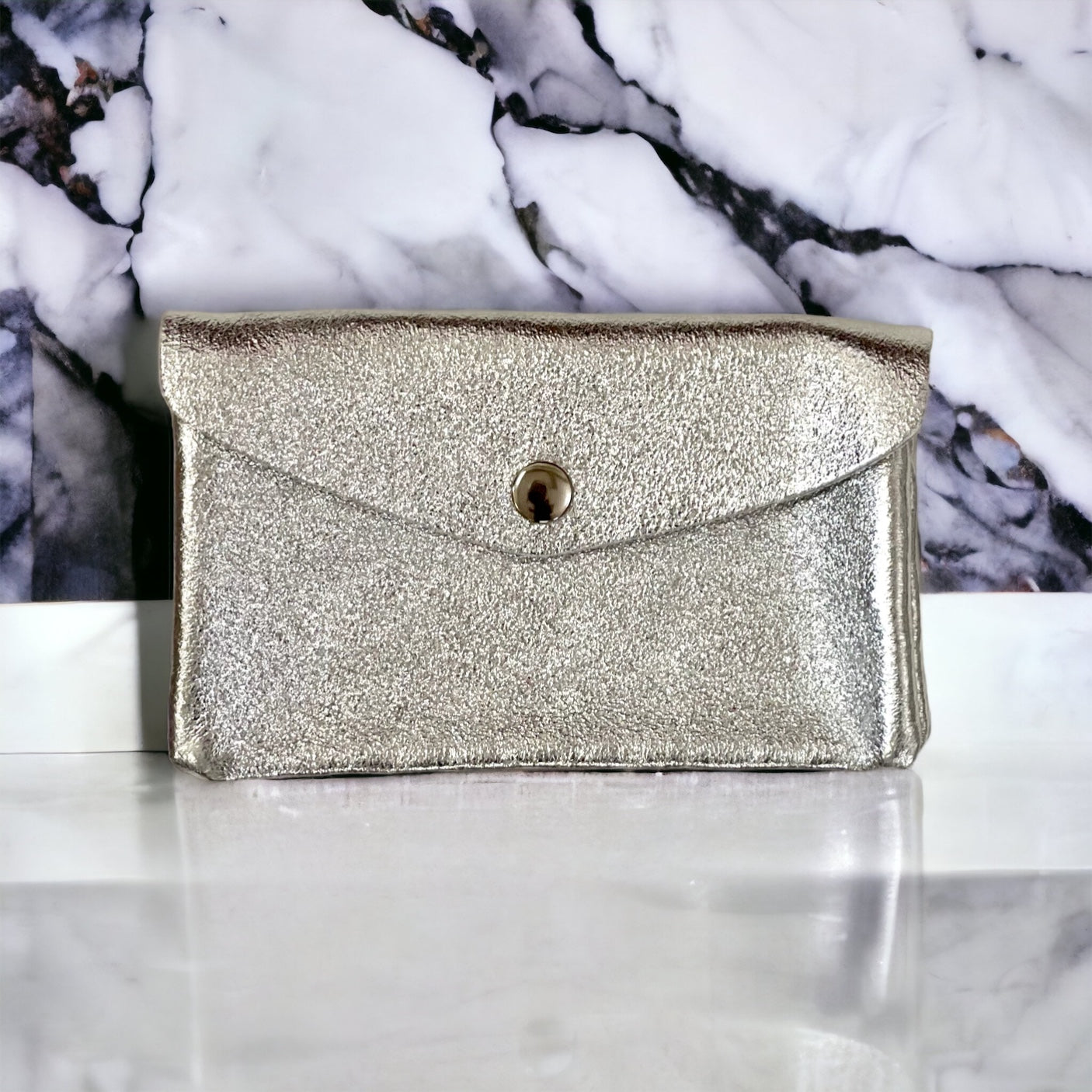 Coin Wallet - Metalic leather - Silver – Tourance