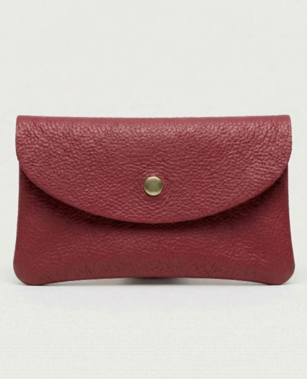 Wallet  - Pebble Leather - Cranberry