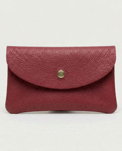 Wallet  - Pebble Leather - Cranberry, view 3
