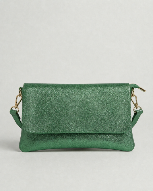 Crossbody Bag - Metallic Leather - Kelly Green (Limited Edition)
