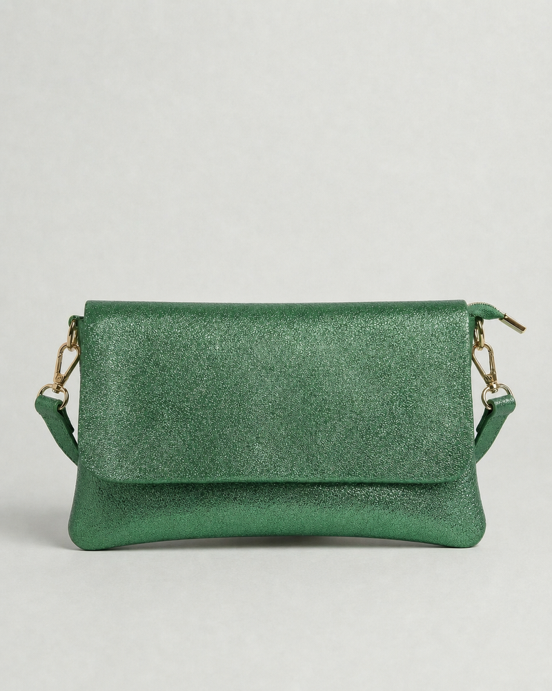 Crossbody Bag - Metallic Leather - Kelly Green (Limited Edition)