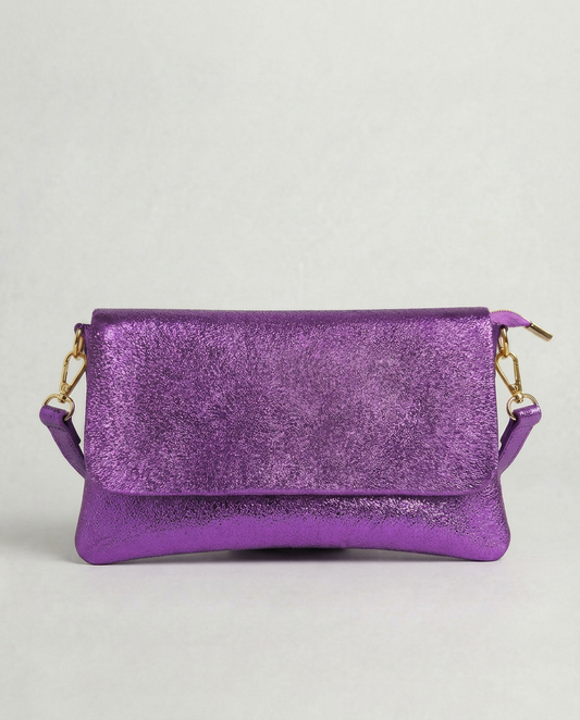 Crossbody Bag - Metallic Leather - Purple (Limited Edition)