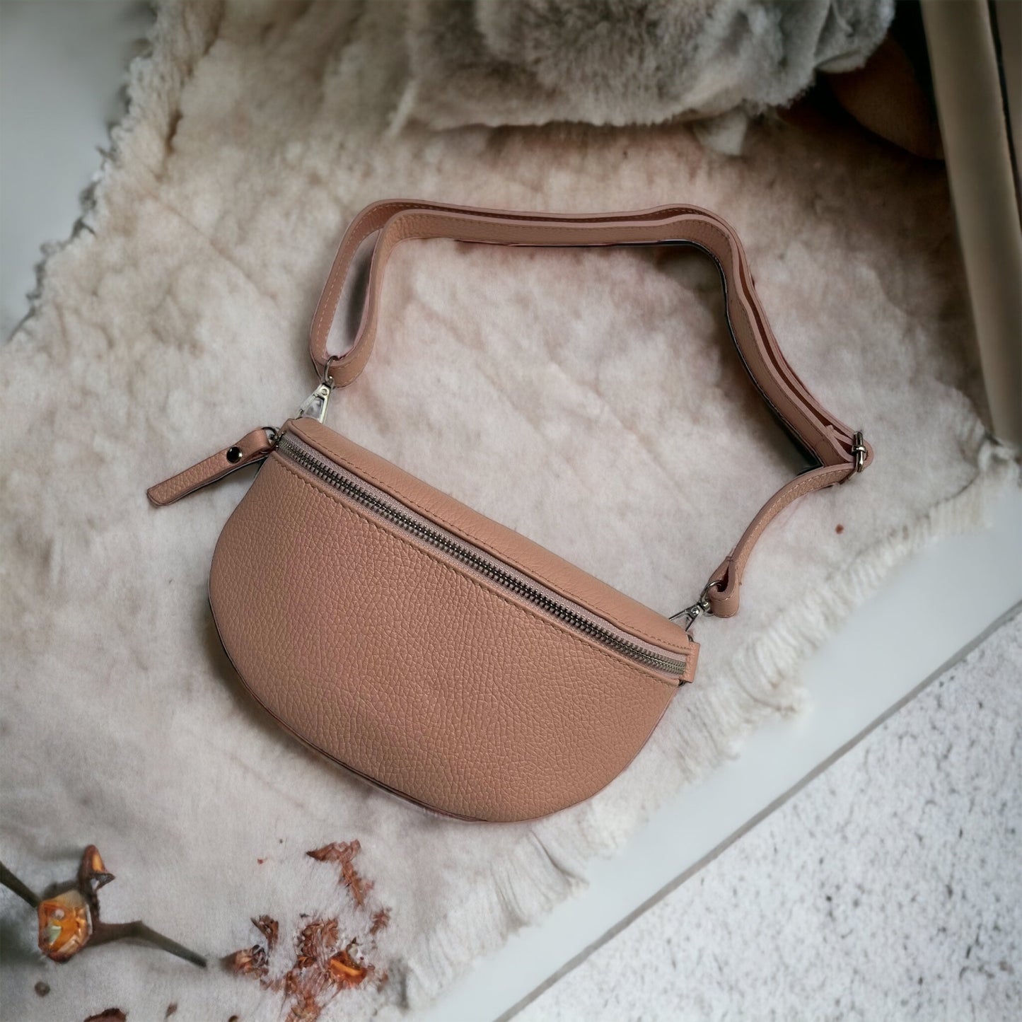 Fanny Bag - Pebble Leather - Rosewood