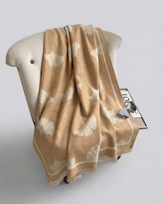 Mocha patterned wrap on a light gray background, view 2