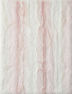 Laurent Sorbet Pink Throw, plush faux-fur blanket, view 1