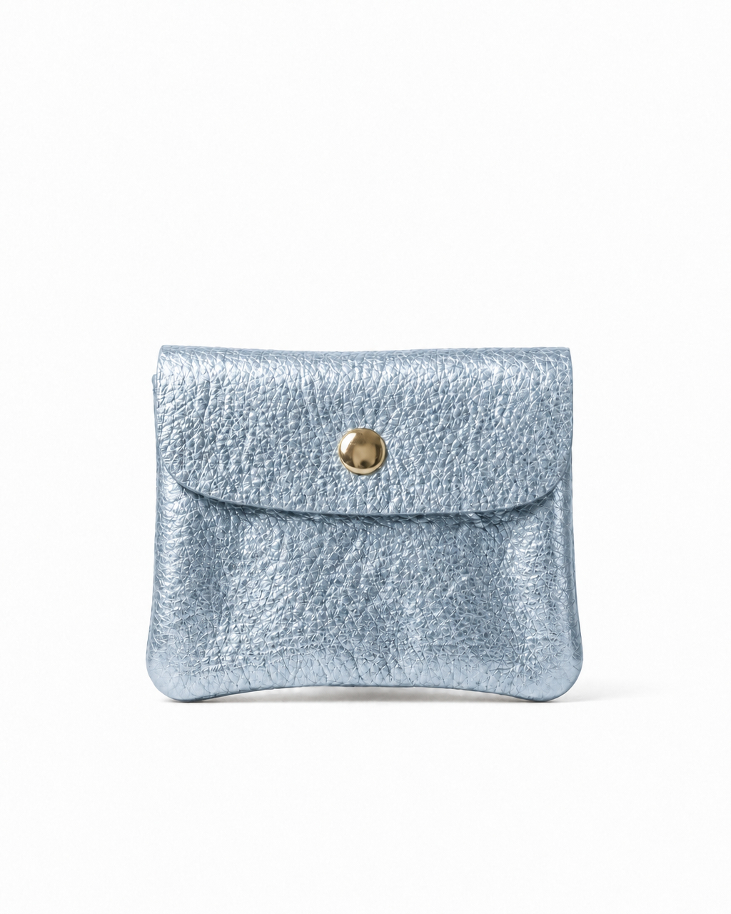 Wallet - Metallic Leather - Light Blue