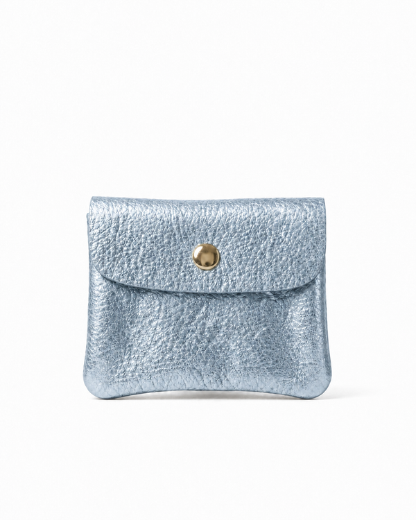 Wallet - Metallic Leather - Light Blue