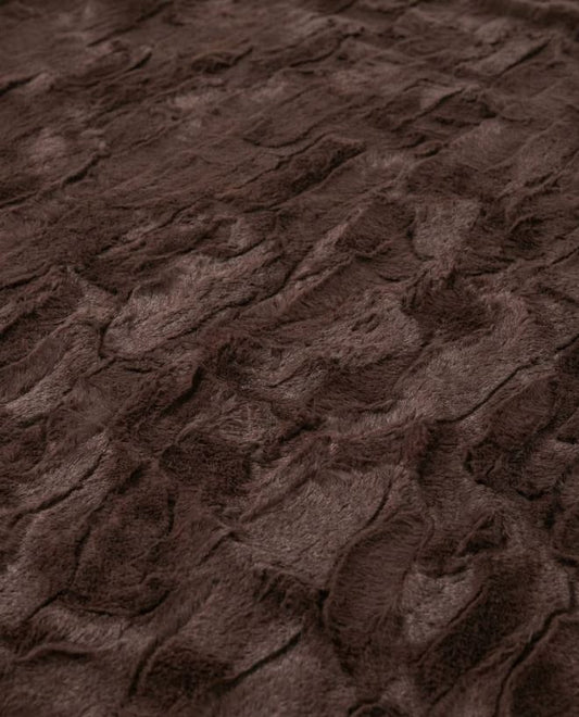 Lux Rabbit Throw in Chocolate