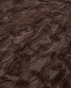 Lux Rabbit Throw - Chocolate, view 1