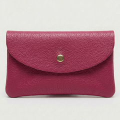 Wallet - Pebble Leather - Magenta, view 3