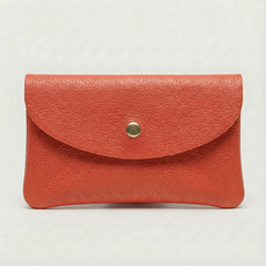 Wallet  - Pebble Leather - Coral, view 2
