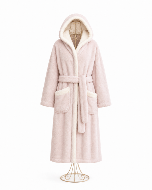 Milo Hooded Robe – Blush