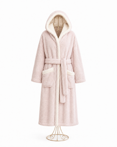 Milo Hooded Robe - Blush, view 3