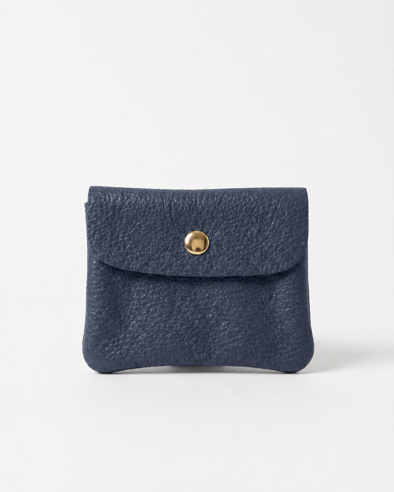 Wallet - Pebble Leather - Navy mini