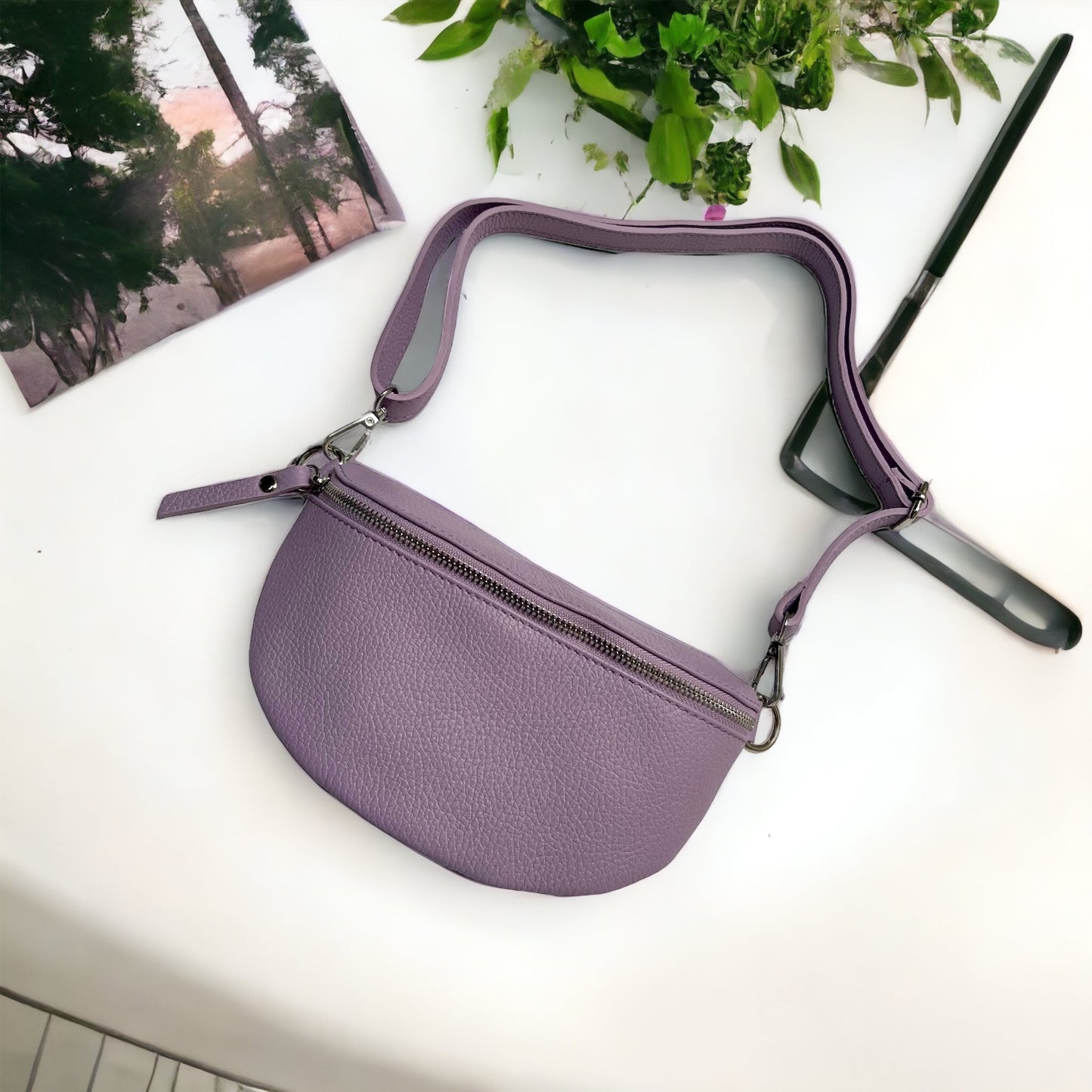 Fanny Bag - Pebble Leather - Lavender