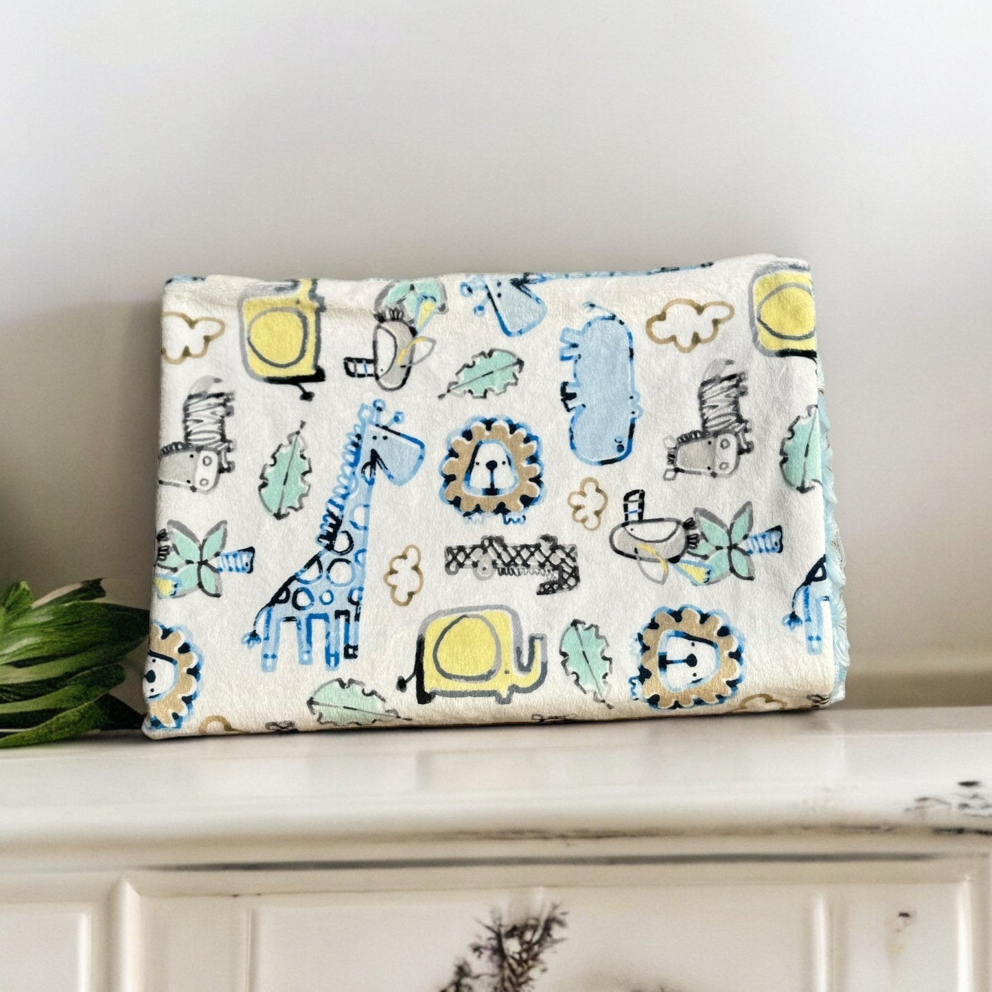 Baby Blanket - Blue Giraffe