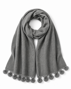 Pom Pom Wrap – Charcoal, view 1