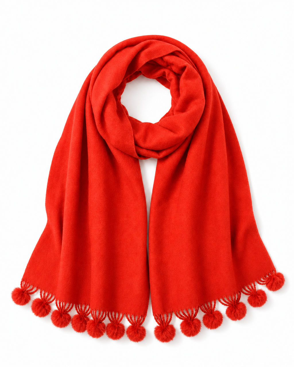 Pom Pom Wrap – Coral
