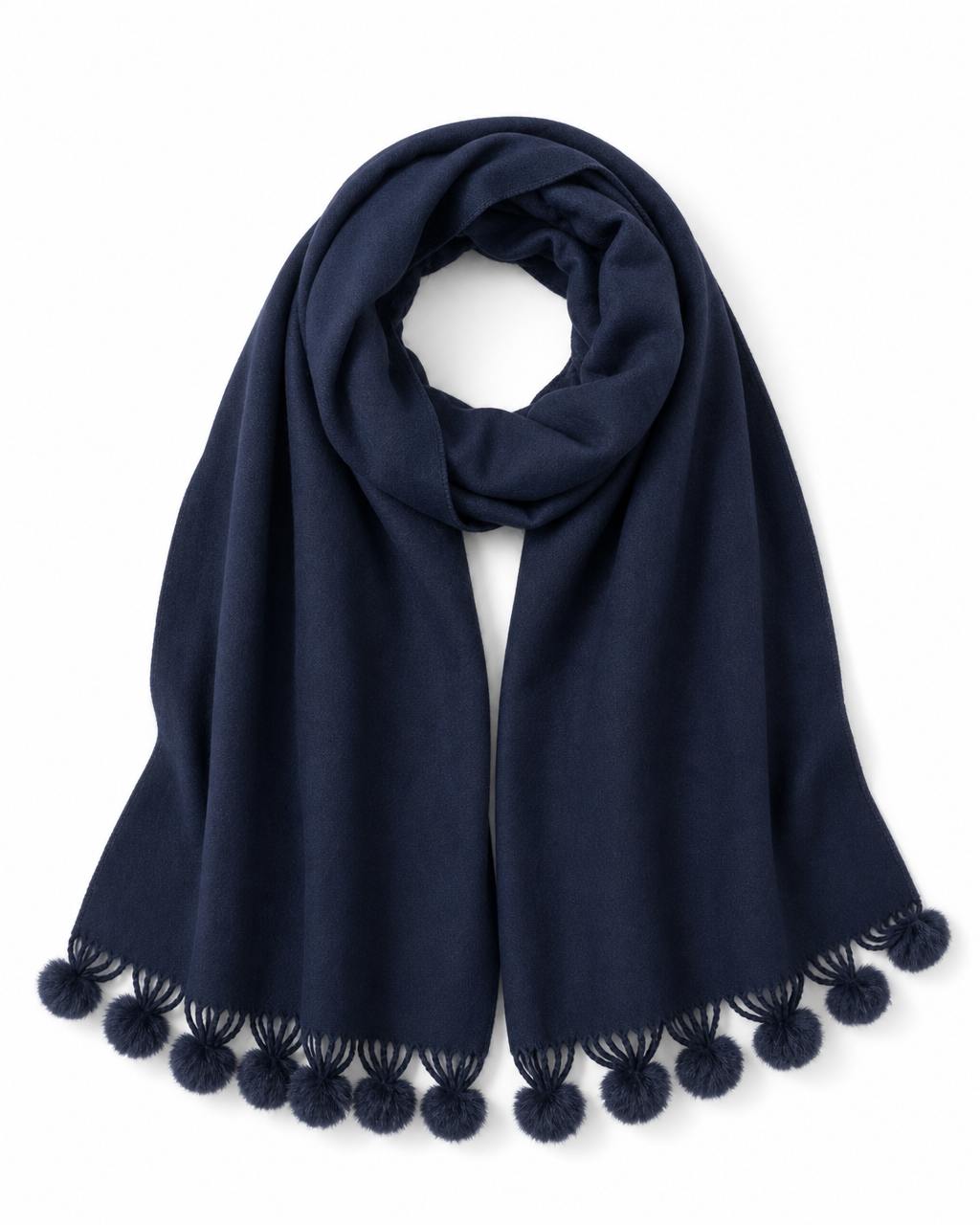 Pom Pom Wrap – Navy