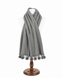 Pom Pom Wrap – Charcoal, view 2