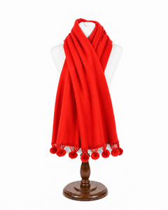 Pom Pom Wrap – Coral, view 2