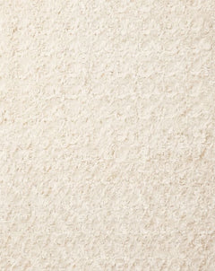Rosebud Classic Throw in Ivory, plush faux-fur blanket, view 1