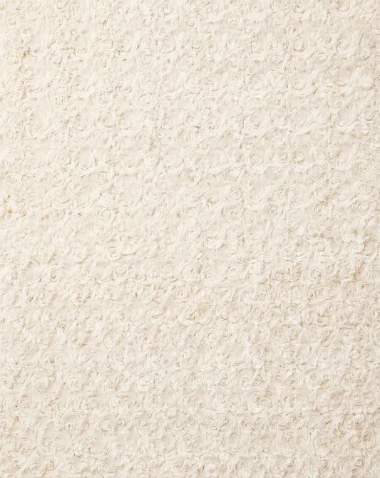 Rosebud Classic Throw in Ivory