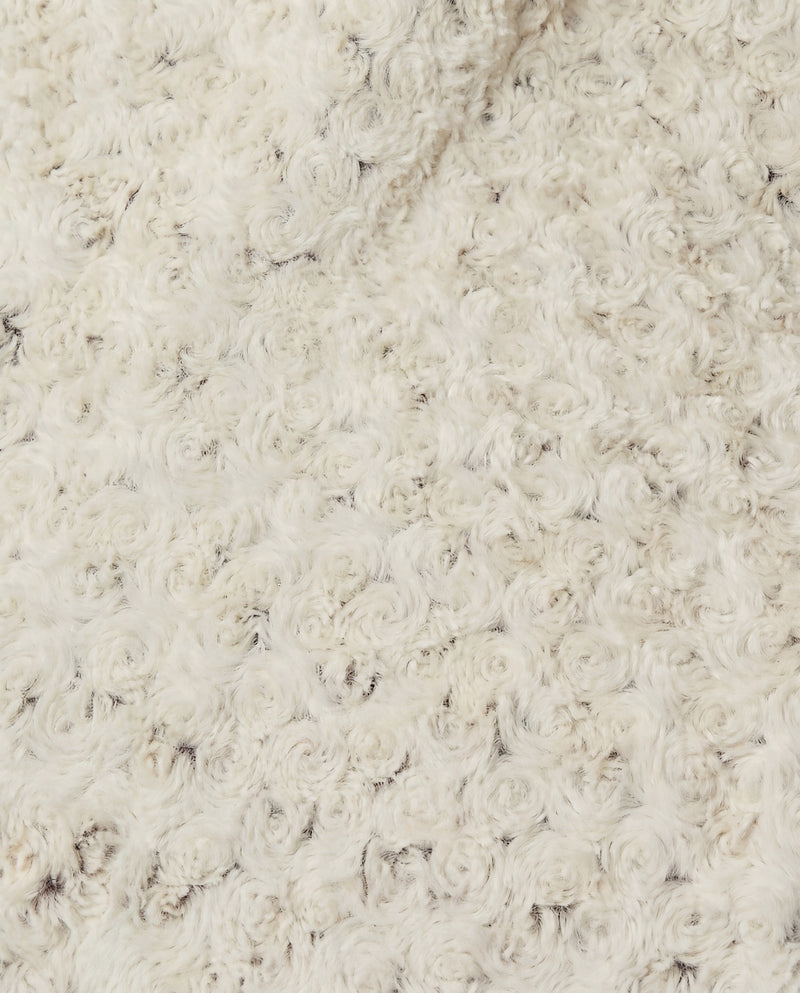 Rosebud Duotone Throw in Cream & Chocolate